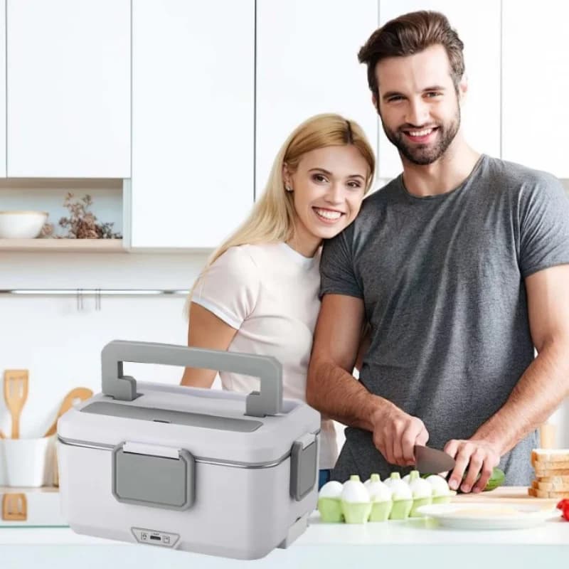2.5L 90W Electric Heating Lunch Box 24/220V Stainless Steel Liner Portable Food Heater Bento Box Food Container for Car