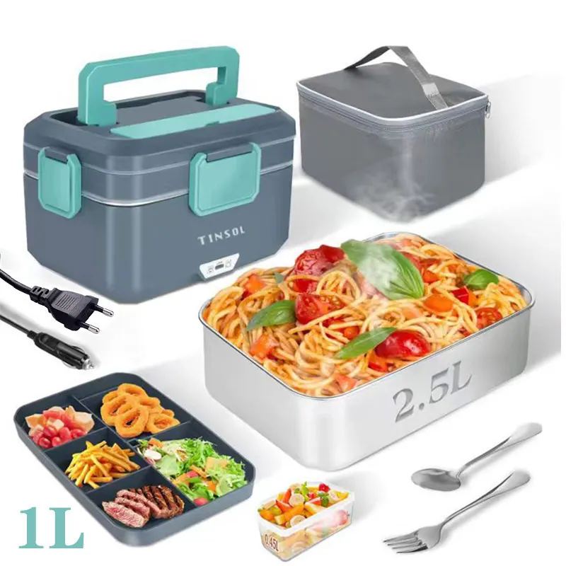 TINSOL 3.5L Lunchbox podgrzewany 90W, szybki, auto/biuro 🚗